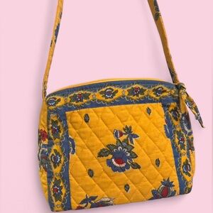 Vera Bradley French Yellow (Retired) Shoulder Bag Quilted Floral Print | EUC